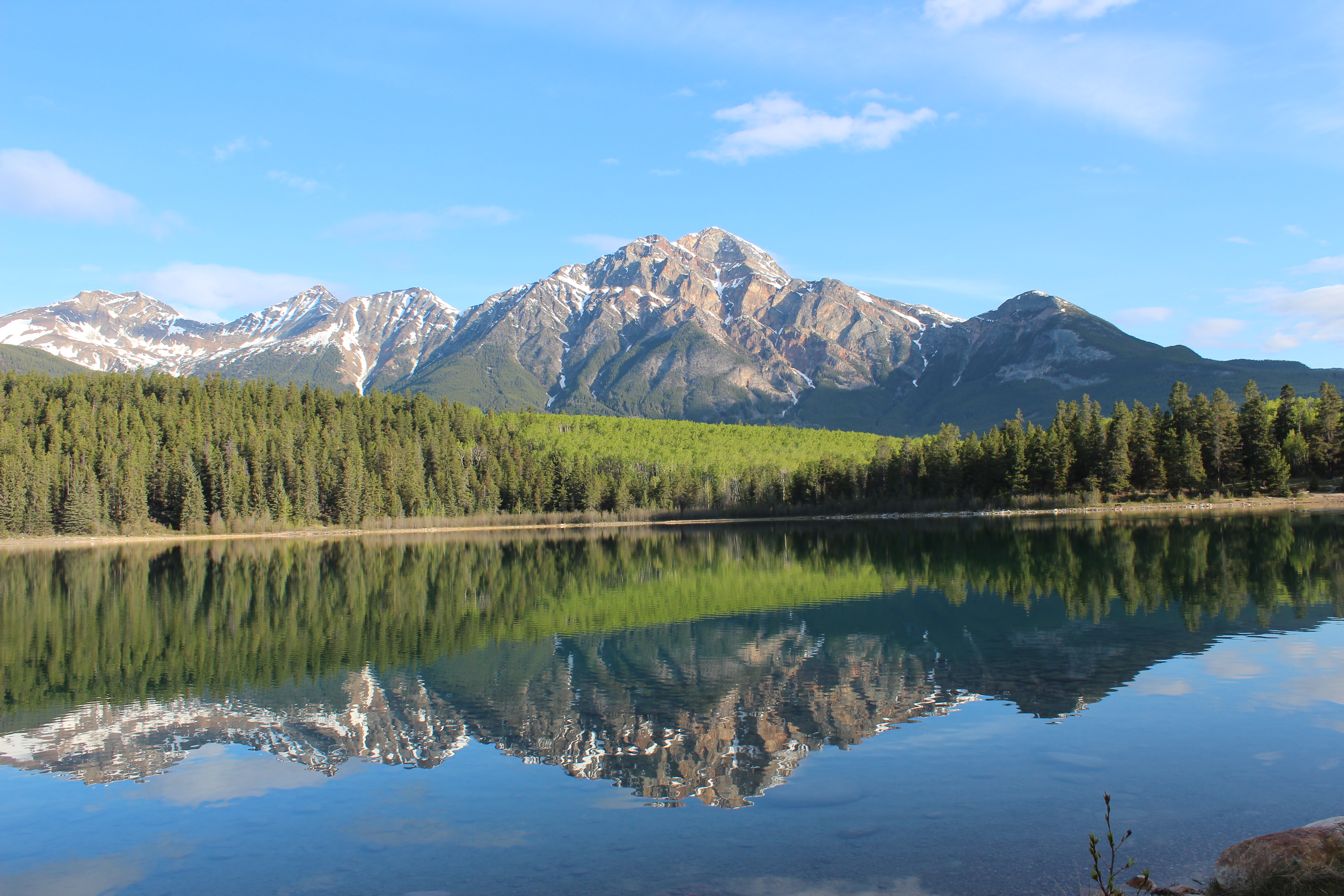 Mountain lake reflection, Jasper